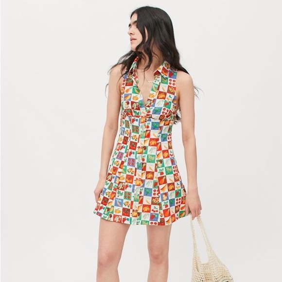 🍒 Adorable Urban Outfitters Garden Party Mini Dress 🧺 - Picture 3 of 6